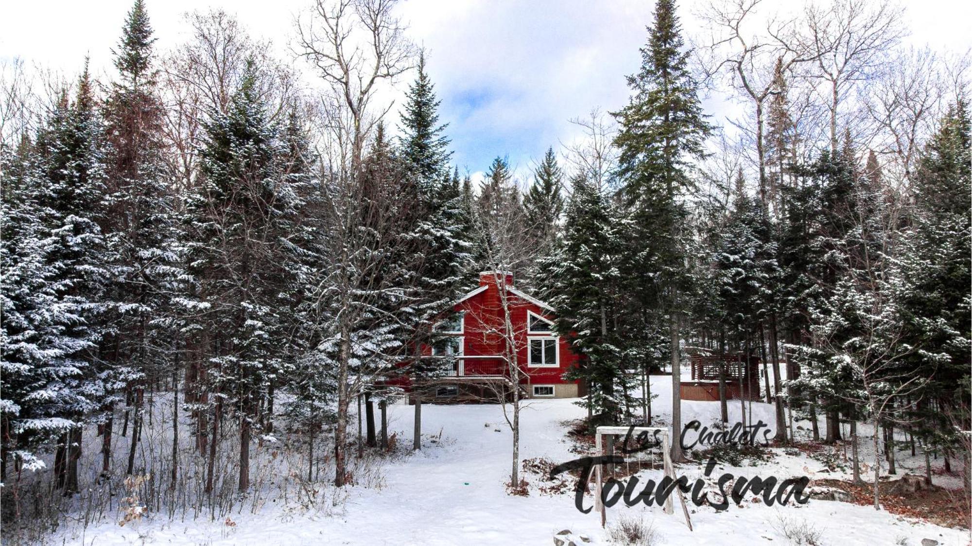 Saint-Raymond Les Chalets Tourisma - Chalet Dans Les Bois Avec Lac Prive - Le Colibri מראה חיצוני תמונה